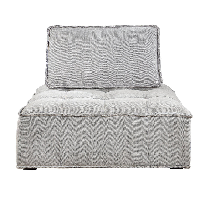 Upholstered Seating Armless Accent Chair 41.3*41.3*32.8 Inch Oversized Leisure Sofa Lounge Chair Lazy Sofa Barrel Chair for Living Room Corner Bedroom Office, Linen, Gray - Urban Living Furniture (Los Angeles, CA)