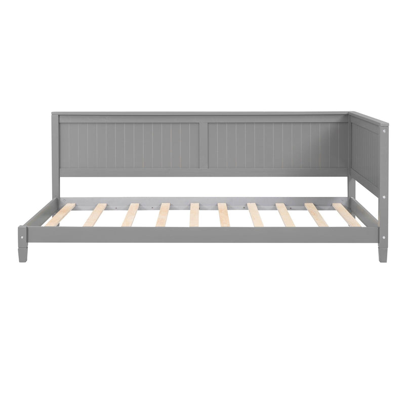 Twin Size Wood Daybed/Sofa Bed, Gray