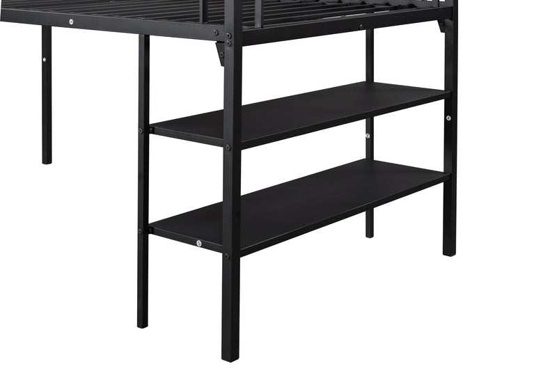 Low Loft bed withStorage shelves - Urban Living Furniture (Los Angeles, CA)