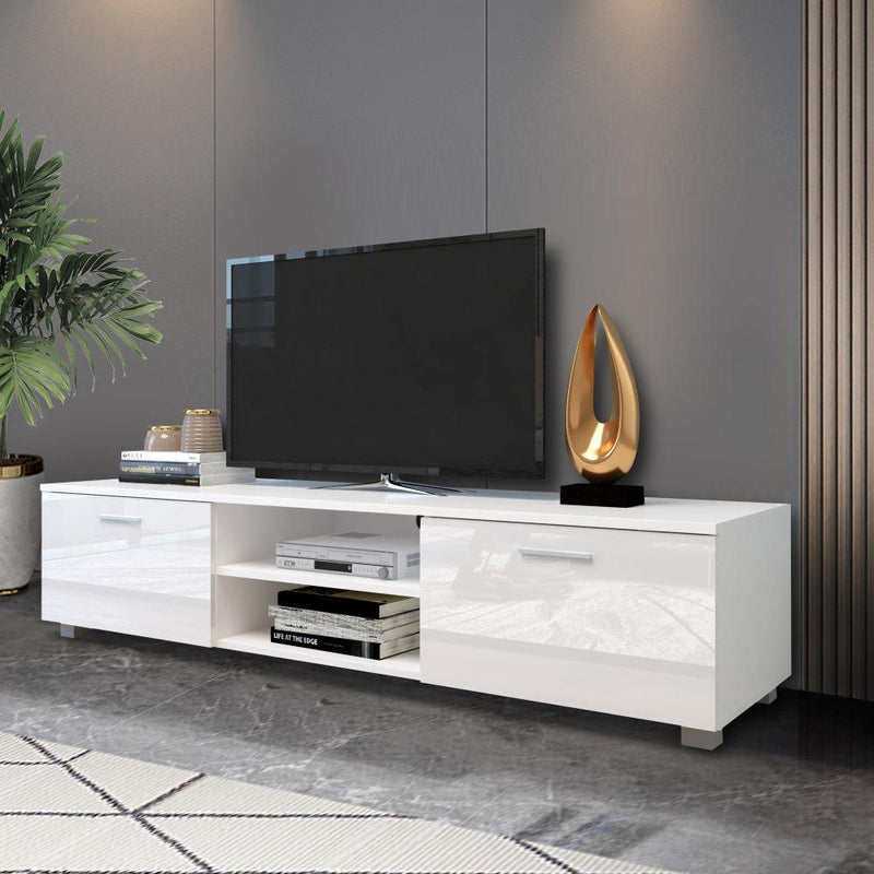 White TV Stand for 70 Inch TV Stands, Media Console Entertainment Center Television Table, 2Storage Cabinet with Open Shelves for Living Room Bedroom - Urban Living Furniture (Los Angeles, CA)