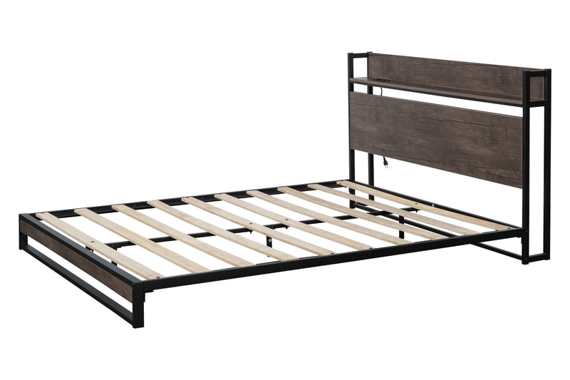 Platform Queen Bed with Socket, Fast Assemble Design - Urban Living Furniture (Los Angeles, CA)