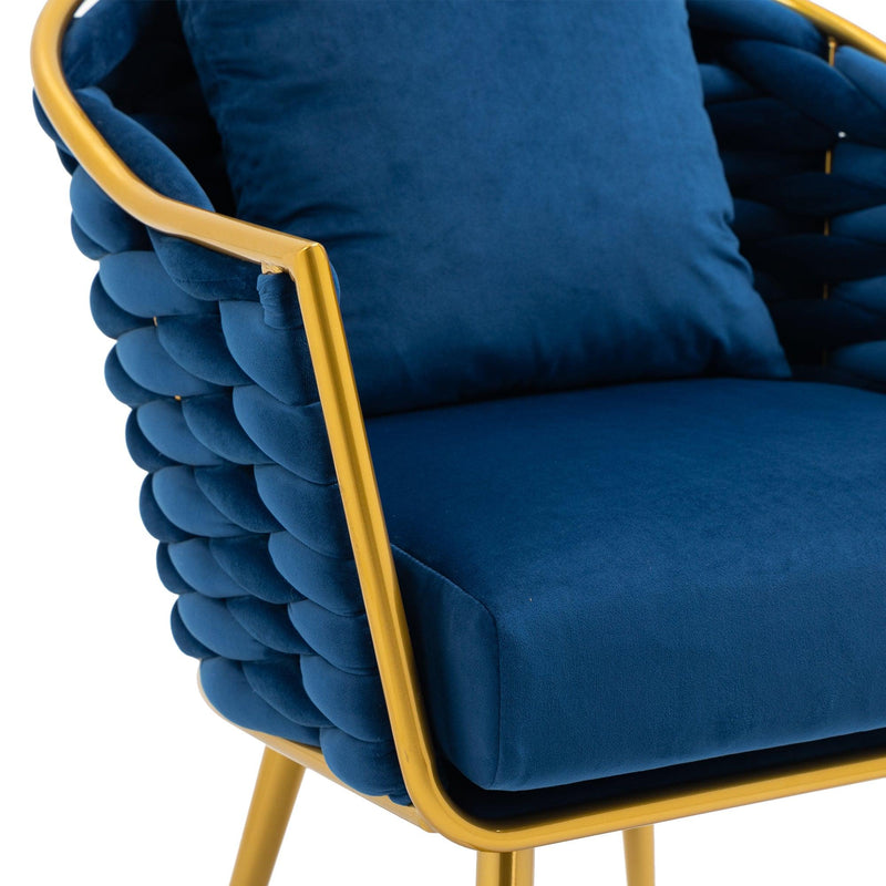 Velvet Accent ChairModern Upholstered Armchair Tufted Chair with Metal Frame, Single Leisure Chairs  for Living Room Bedroom Office Balcony - Urban Living Furniture (Los Angeles, CA)