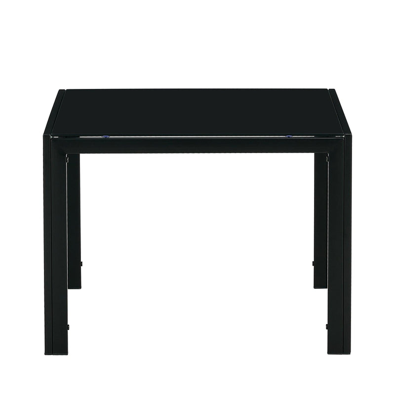 Coffee Table Set of 2, SquareModern Table with Tempered Glass Finish for Living Room,Black - Urban Living Furniture (Los Angeles, CA)