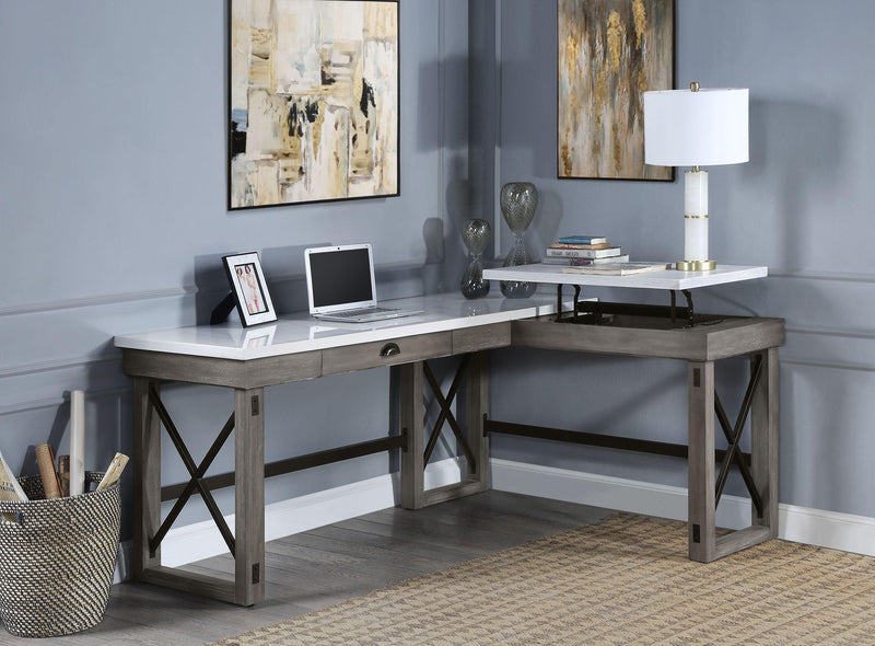 ACME Talmar Writing Desk w/Lift Top in Marble Top & Weathered Gray Finish OF00056 - Urban Living Furniture (Los Angeles, CA)