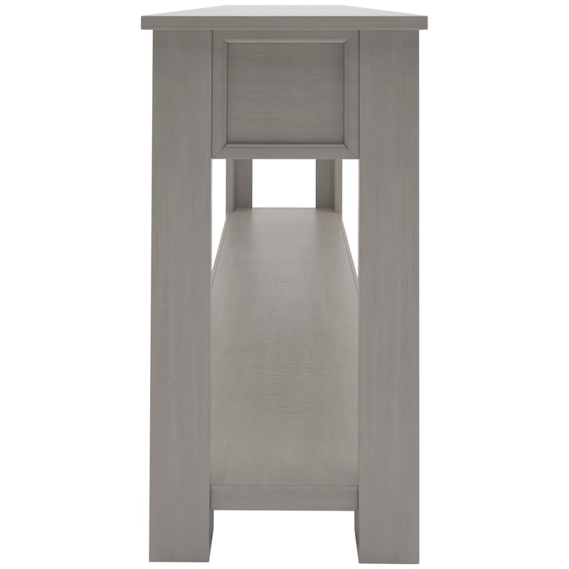 Console Table/Sofa Table withStorage Drawers and Bottom Shelf for Entryway Hallway (Gray Wash) - Urban Living Furniture (Los Angeles, CA)