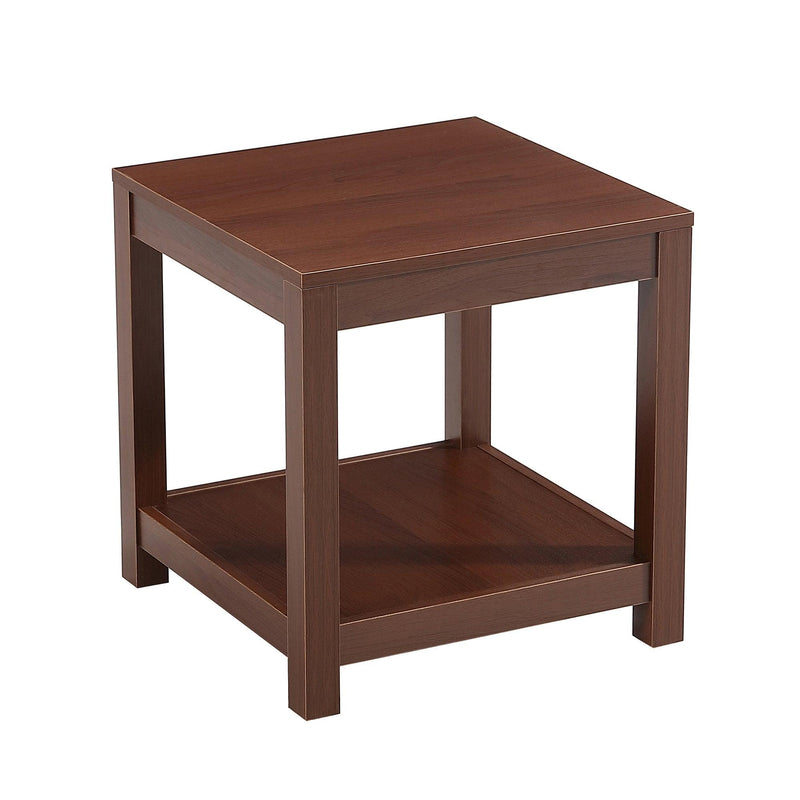 Classic brown Side Table , 2-Tier Small Space End Table ,Modern Night Stand, Sofa table, Side Table withStorage Shelve - Urban Living Furniture (Los Angeles, CA)