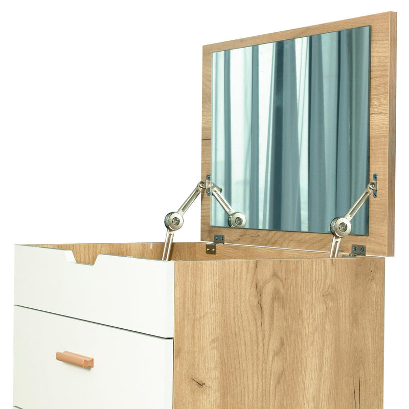 DRAWER CABINET，BAR CABINET, Sideboard，storge cabinet, solid wood handles and foot stand,Open the cover plate, with makeup mirror，Can be placed in the living room, bedroom, cloakroom and other places - Urban Living Furniture (Los Angeles, CA)