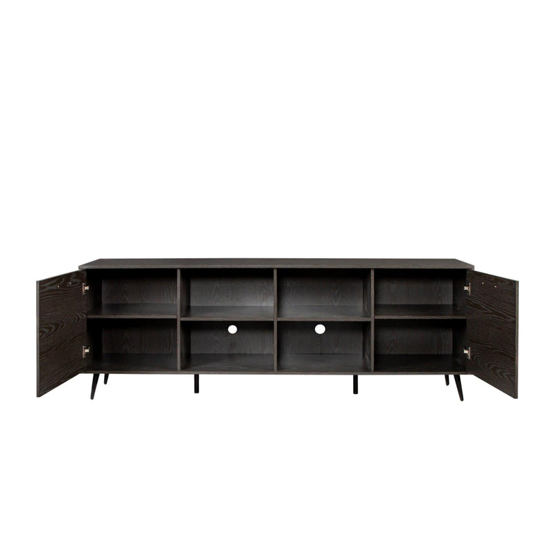 TV Stand Mid-Century WoodModern Entertainment Center AdjustableStorage Cabinet TV Console for Living Room