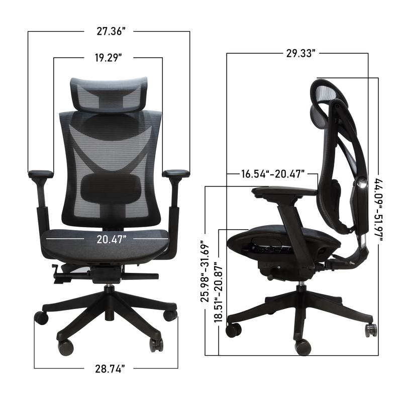 Big and Tall Office Chair  with Adjustable lumbar and slide seats , Headrest and 4d armrest , tilt function max degree is 115 °, 300LBS, Black