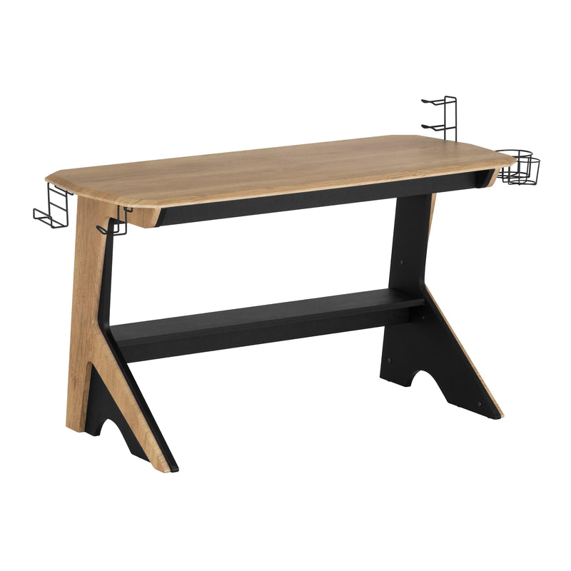 Techni Mobili Home Office Computer Writing Desk Workstation  with  Two Cupholders and a Headphone Hook- Pine - Urban Living Furniture (Los Angeles, CA)