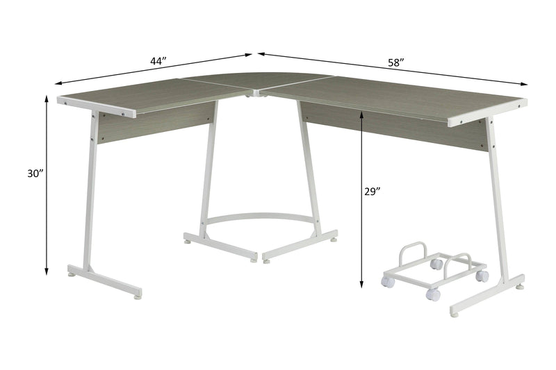 ACME Dazenus Computer Desk, Gray & White Finish OF00045 - Urban Living Furniture (Los Angeles, CA)