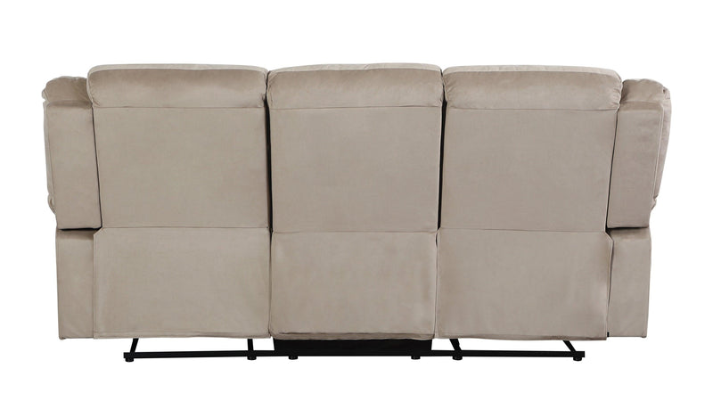 Global United Transitional Microfiber Fabric Upholstered Sofa