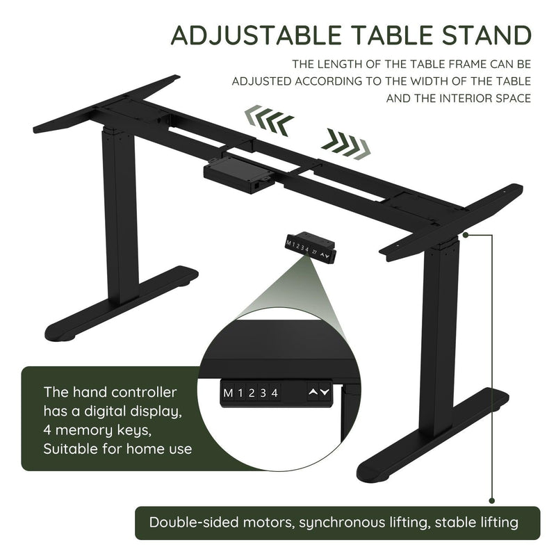 Electric Stand up Desk Frame - ErGear Height Adjustable Table Legs Sit Stand Desk Frame Up to  Ergonomic Standing Desk Base Workstation Frame Only - Urban Living Furniture (Los Angeles, CA)