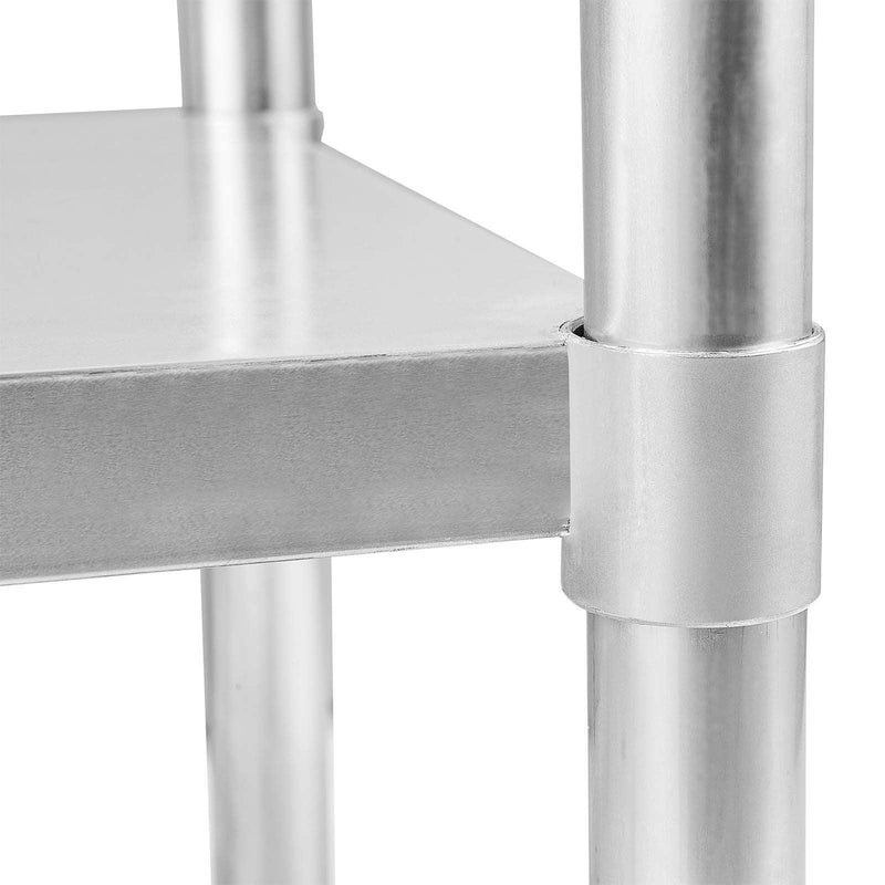 Stainless Steel Work Table for Prep & Work 24 x 30 Inches Heavy Duty Table with Undershelf and Galvanized Legs for Restaurant, Home and Hotel - Urban Living Furniture (Los Angeles, CA)