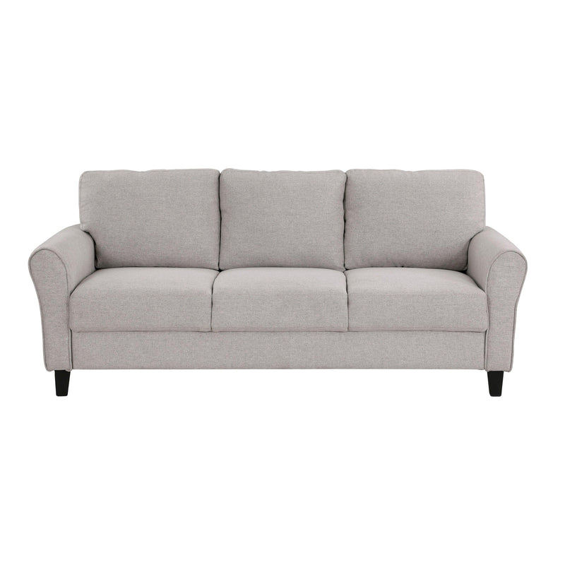 Modern Transitional Sand Hued Textured Fabric Upholstered 1pc Sofa Attached Cushions Living Room Furniture - Urban Living Furniture (Los Angeles, CA)