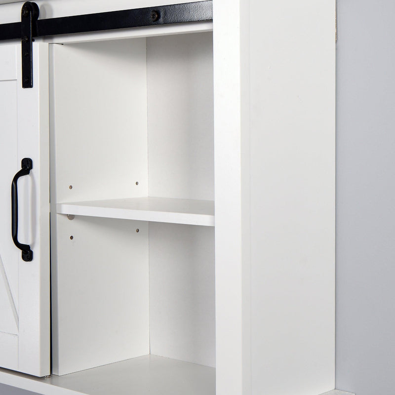 Bathroom Wall Cabinet with 2 Adjustable Shelves WoodenStorage Cabinet with a Barn Door 27.16x7.8x19.68 inch - Urban Living Furniture (Los Angeles, CA)