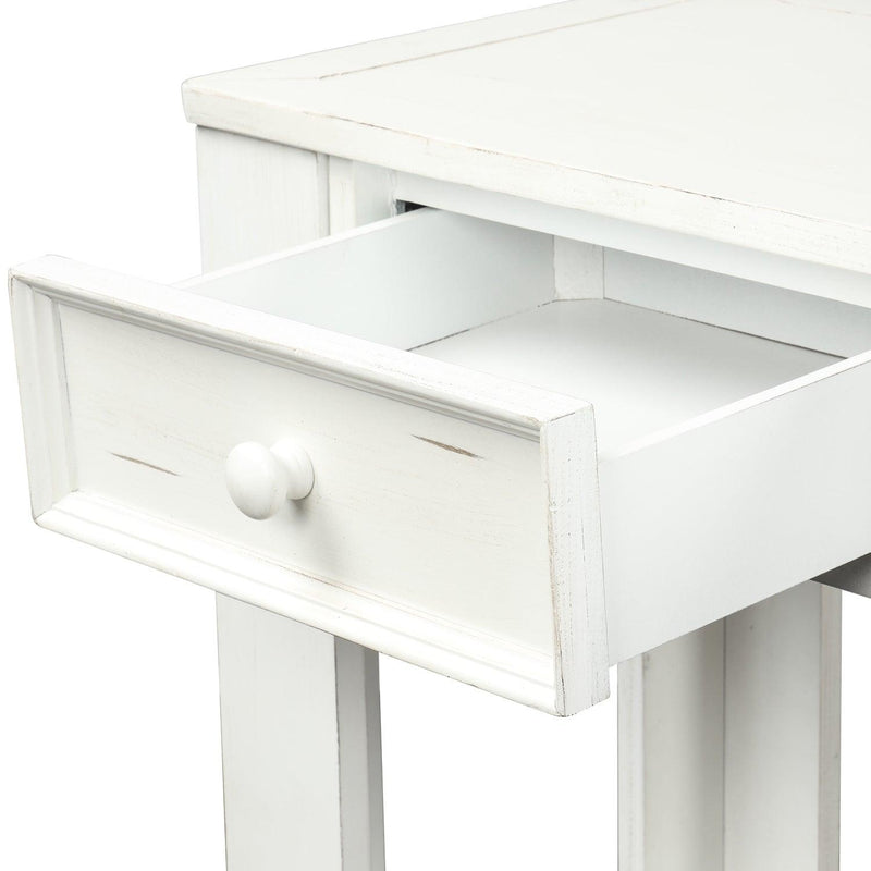 Console Table for Entryway Hallway Sofa Table withStorage Drawers and Bottom Shelf ( Antique White) - Urban Living Furniture (Los Angeles, CA)