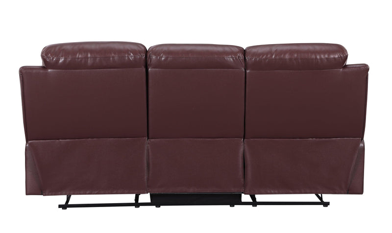 Global United  Leather Air Upholstered Reclining Sofa with Fiber Back - Urban Living Furniture (Los Angeles, CA)