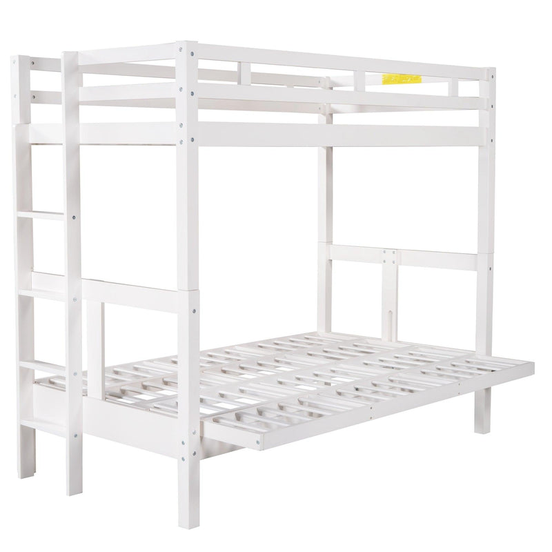 Twin over Full Convertible Bunk Bed - White - Urban Living Furniture (Los Angeles, CA)