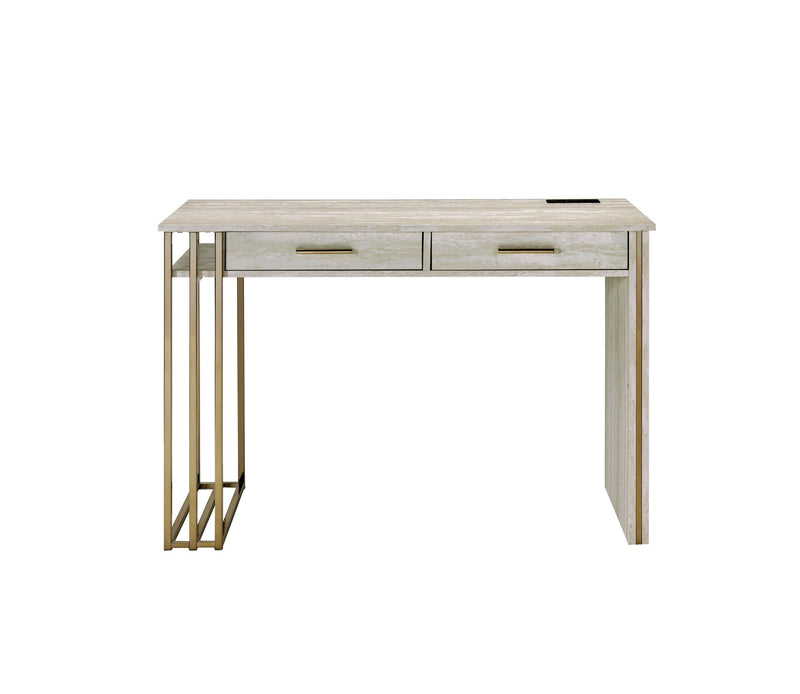 ACME Tyeid Vanity Desk w/USB in Antique White & Gold Finish AC00898 - Urban Living Furniture (Los Angeles, CA)