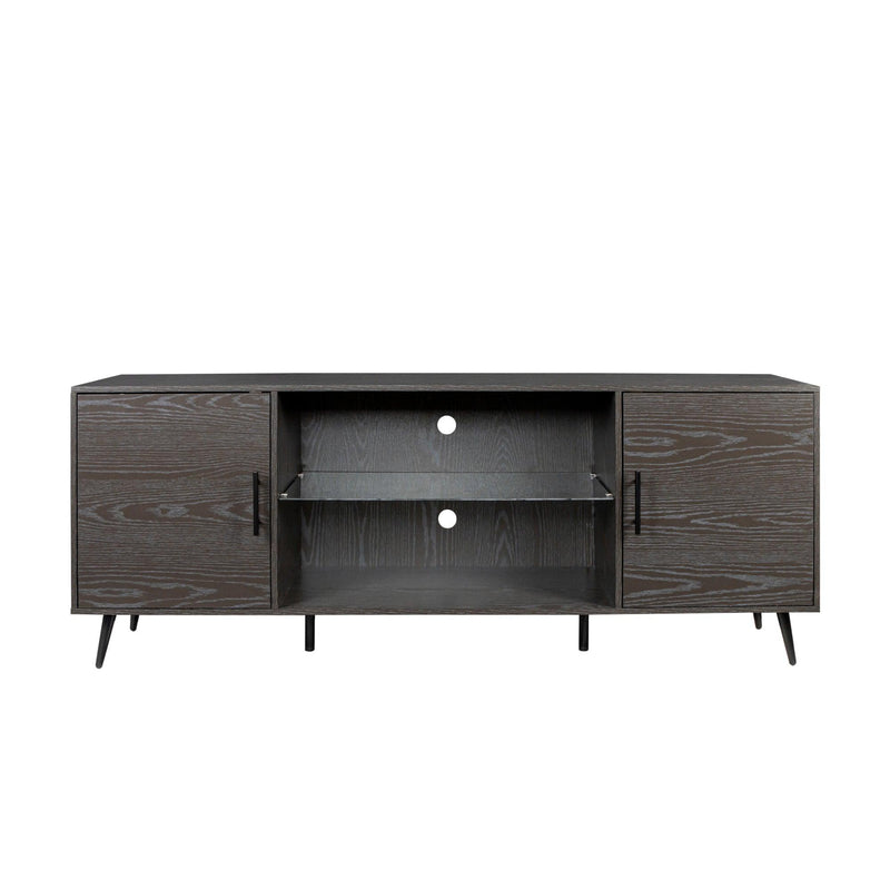 TV Stand Mid-Century WoodModern Entertainment Center AdjustableStorage Cabinet TV Console for Living Room