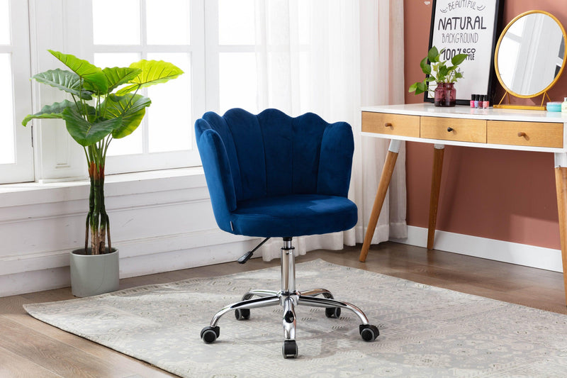 Swivel Shell Chair for Living Room/Bed Room,Modern Leisure office Chair  Blue