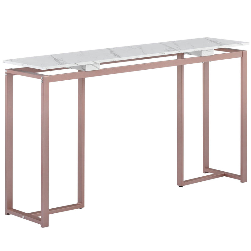 63''Modern Console Table, Extra Long Entryway Table with Metal Frame for Entryway, Hallway, Living Room, Foyer, Corridor, Office