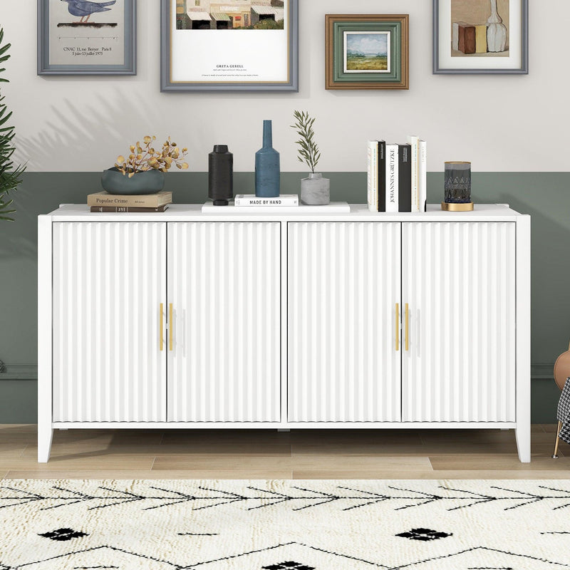 AccentStorage Cabinet Sideboard Wooden Cabinet with Metal Handles for Hallway, Entryway, Living Room, Bedroom - Urban Living Furniture (Los Angeles, CA)