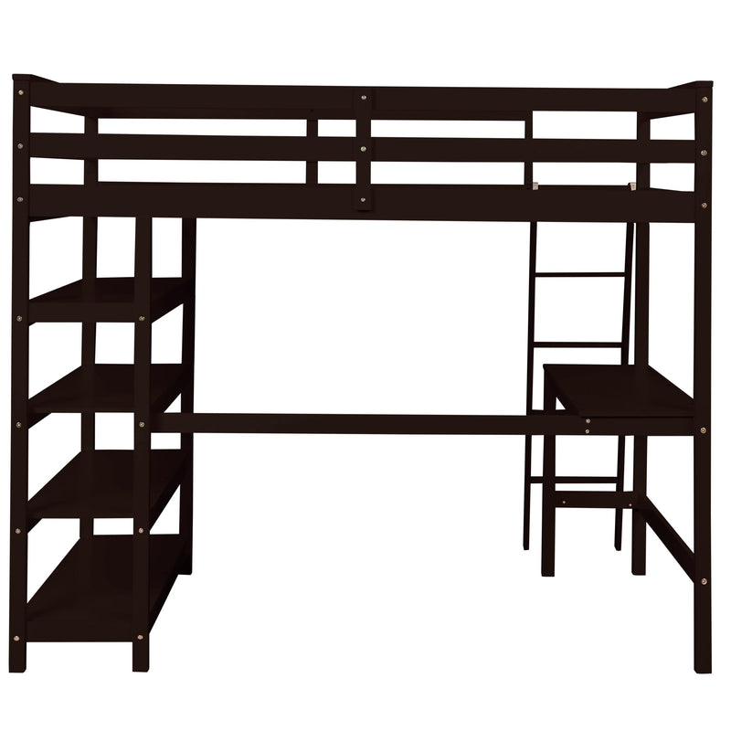 Loft Bed Full with desk,ladder,shelves , Espresso - Urban Living Furniture (Los Angeles, CA)