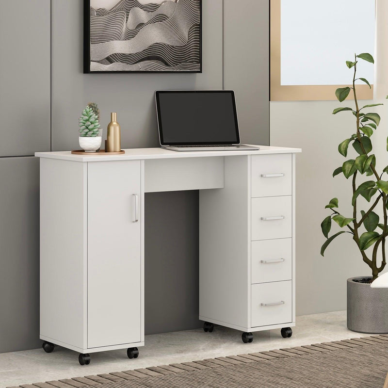 Home Office Computer Desk Table with Drawers White 41.73‘’L 17.72''W 31.5''H - Urban Living Furniture (Los Angeles, CA)