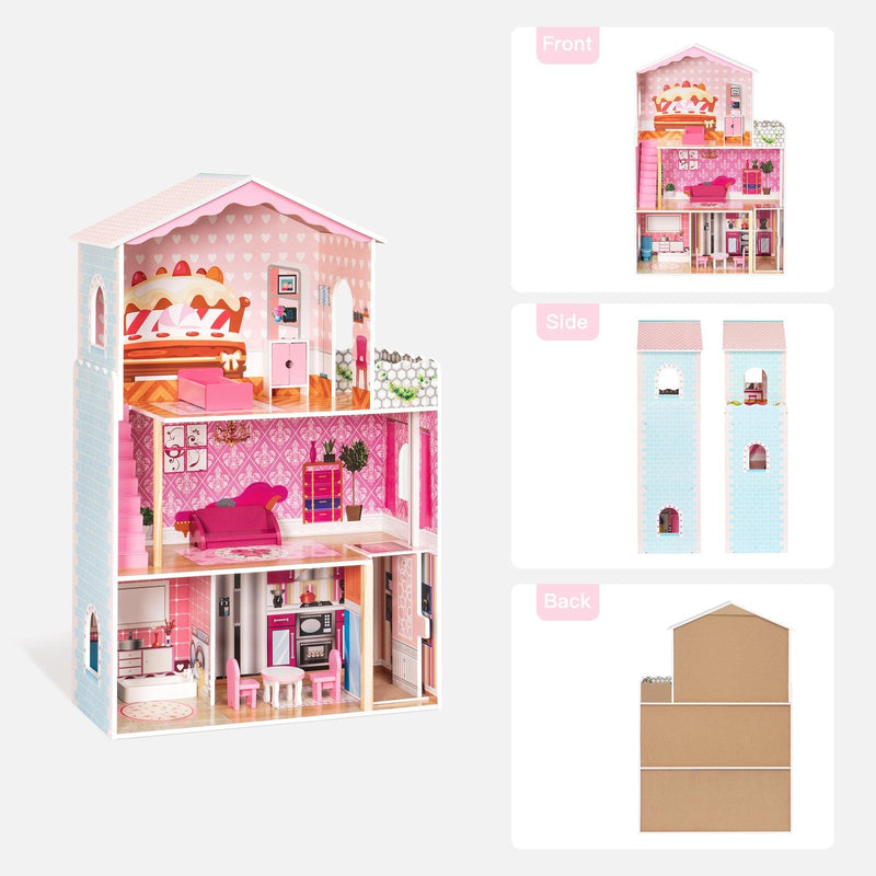 Dreamy Wooden Dollhouse, Gift for kids - Urban Living Furniture (Los Angeles, CA)