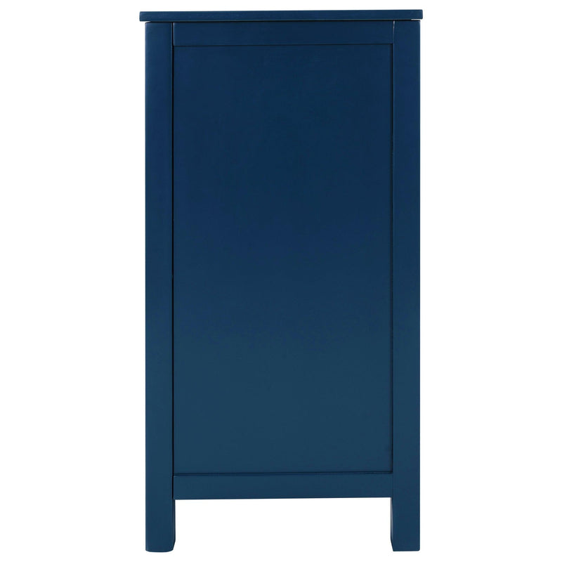 WoodStorage Cabinet with Doors and Adjustable Shelf, Entryway Kitchen Dining Room, Navy Blue - Urban Living Furniture (Los Angeles, CA)