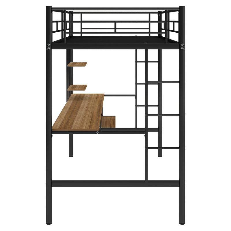 Loft Bed with Desk and Shelf , Space Saving Design,Twin - Urban Living Furniture (Los Angeles, CA)