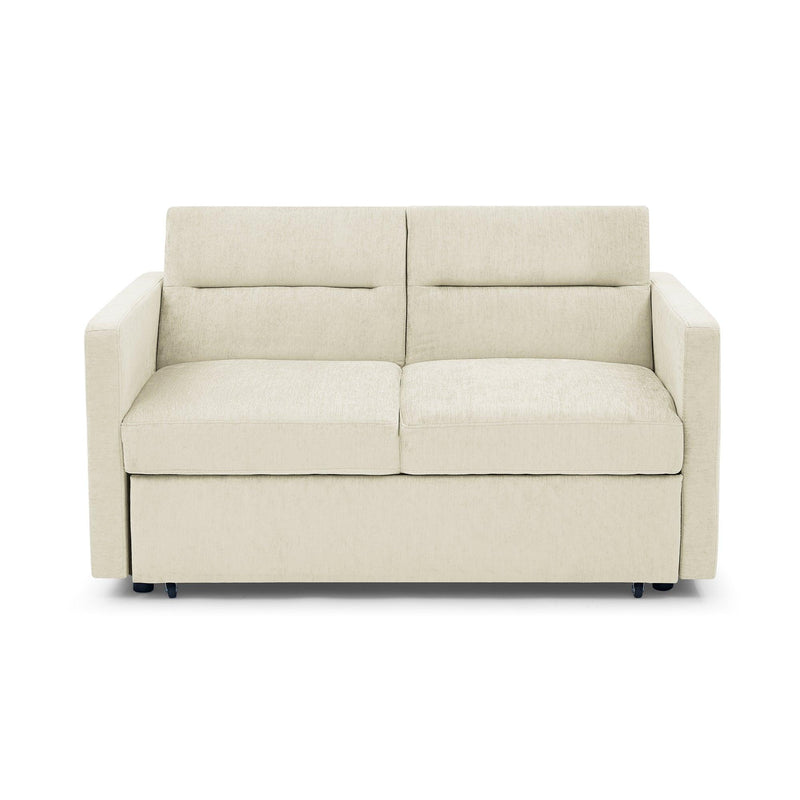 Loveseats Sofa Bed with Pull-out Bed，Adjsutable Back and Two Arm Pocket，Beige （54.5“x33”x31.5“） - Urban Living Furniture (Los Angeles, CA)