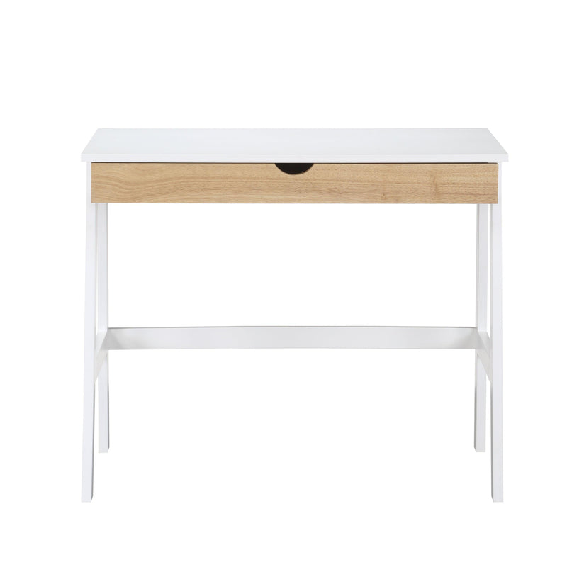 Hilton Desk In White/Natural - Urban Living Furniture (Los Angeles, CA)