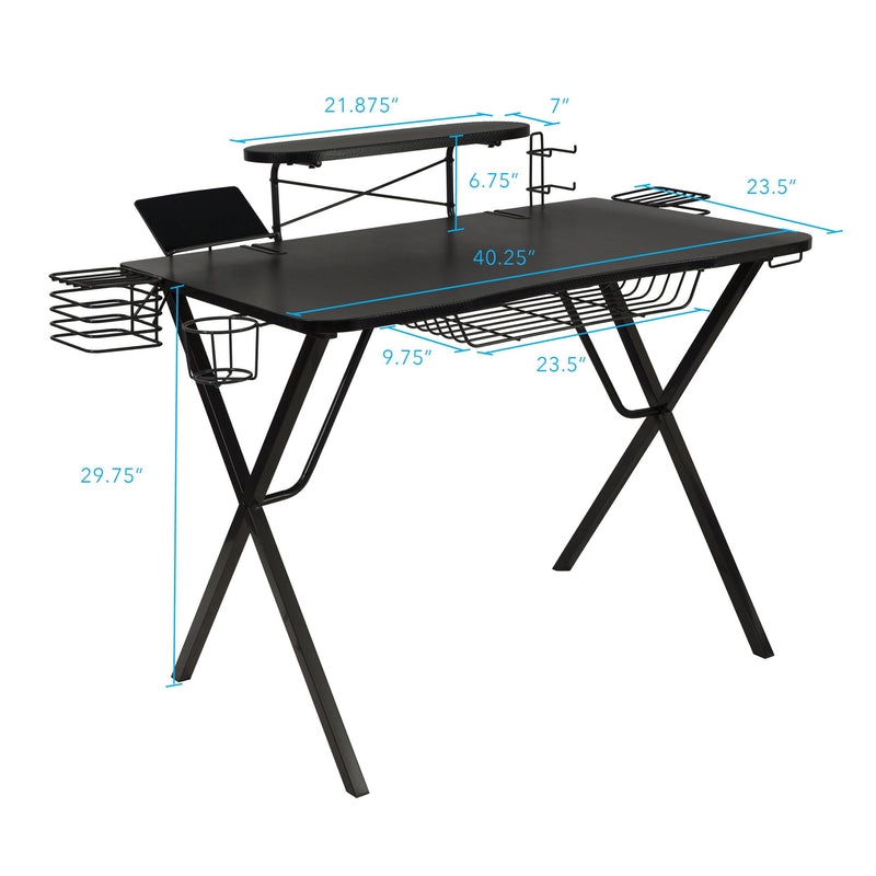 Atlantic Gaming Desk Pro - Black - Urban Living Furniture (Los Angeles, CA)