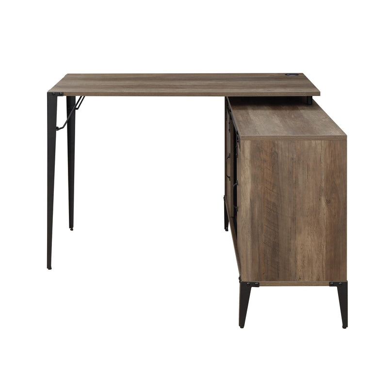 ACME Zakwani Writing Desk, Rustic Oak & Black Finish OF00010 - Urban Living Furniture (Los Angeles, CA)