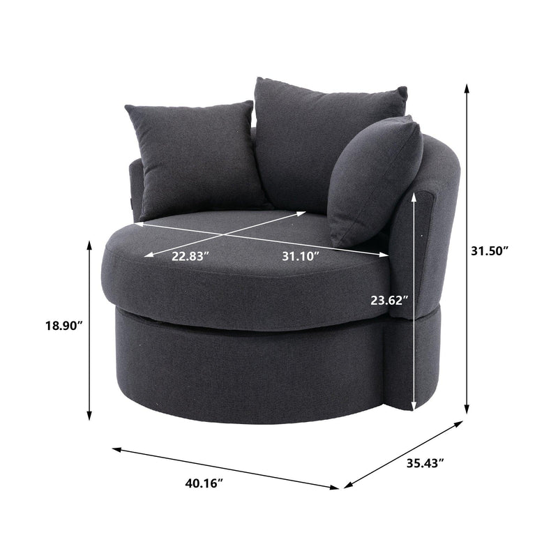 Modern  Akili swivel accent chair  barrel chair  for hotel living room /Modern  leisure chair - Urban Living Furniture (Los Angeles, CA)