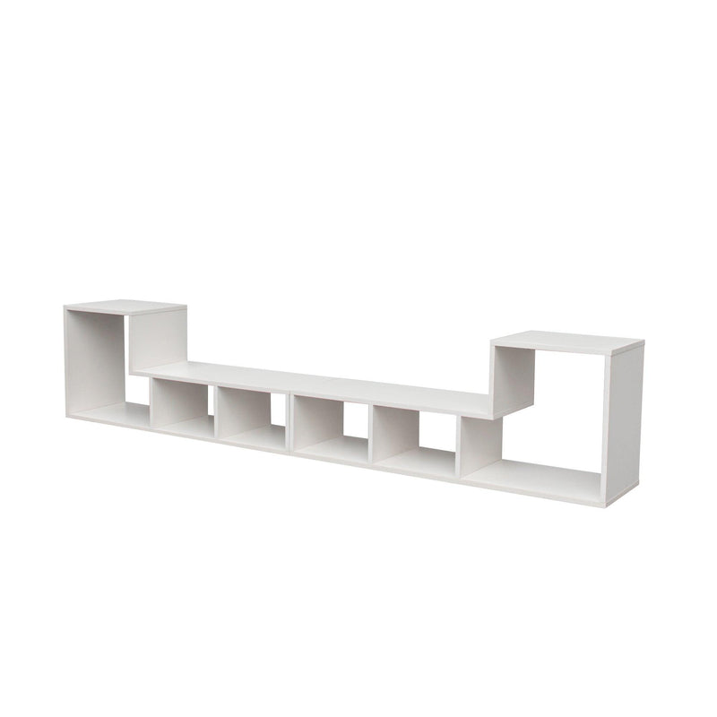 Double L-Shaped TV Stand，Display Shelf ，Bookcase for Home Furniture,White - Urban Living Furniture (Los Angeles, CA)