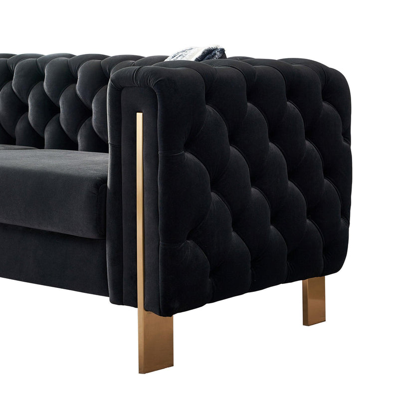 Modern velvet sofa BLACK color - Urban Living Furniture (Los Angeles, CA)