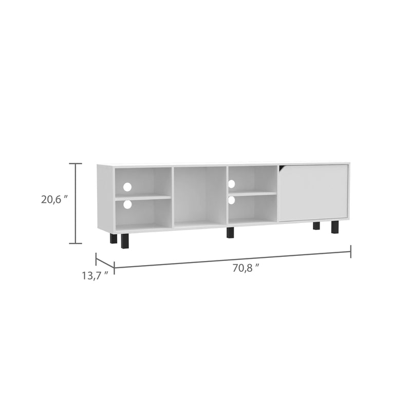 Harwich 5-Shelf TV Stand White - Urban Living Furniture (Los Angeles, CA)