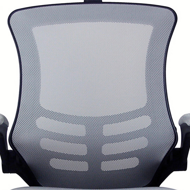 Techni MobiliModern High-Back Mesh Executive Office Chair with Headrest and Flip-Up Arms, Silver Grey - Urban Living Furniture (Los Angeles, CA)