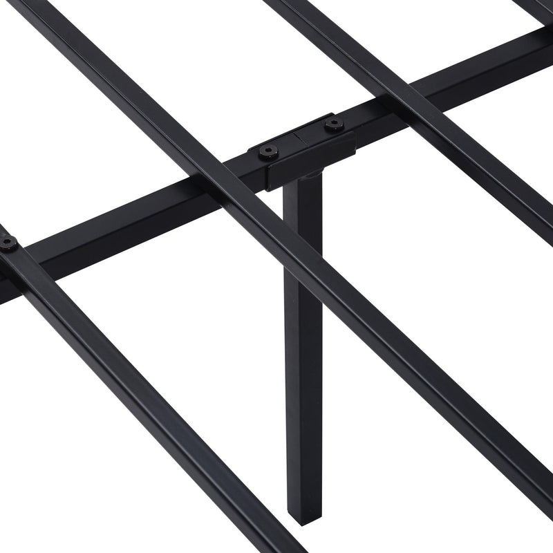 Metal and Wood Bed Frame with Headboard and Footboard ,Full Size Platform Bed ,No Box Spring Needed, Easy to Assemble(BLACK) - Urban Living Furniture (Los Angeles, CA)