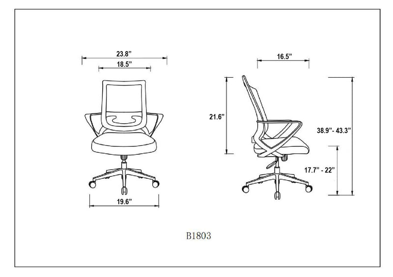 Ardamore Fixed Armrest Adjustable Height Swivel Office Chair Black Wengue and Smokey Oak