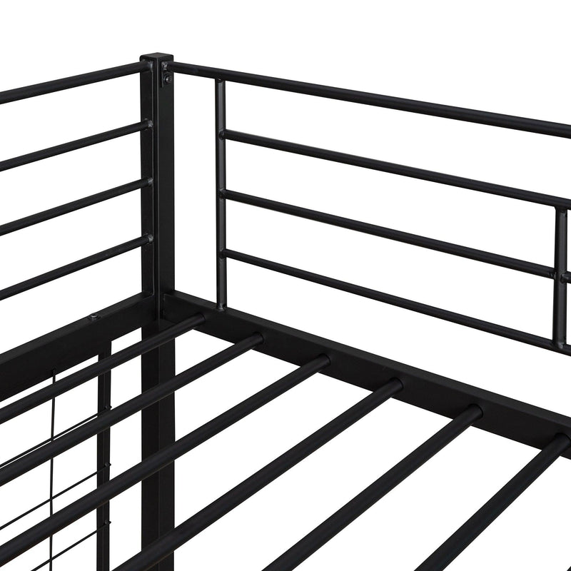 Twin Metal Loft Bed with Desk and Metal Grid,Black - Urban Living Furniture (Los Angeles, CA)