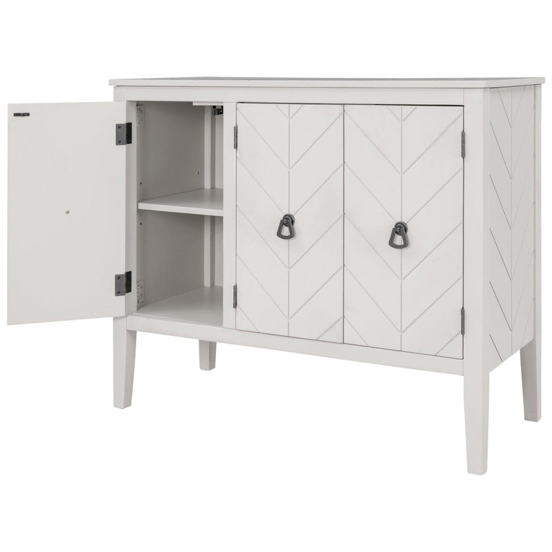 AccentStorage Cabinet Wooden Cabinet with Adjustable Shelf, Antique Gray, Entryway, Living Room, Bedroom - Urban Living Furniture (Los Angeles, CA)