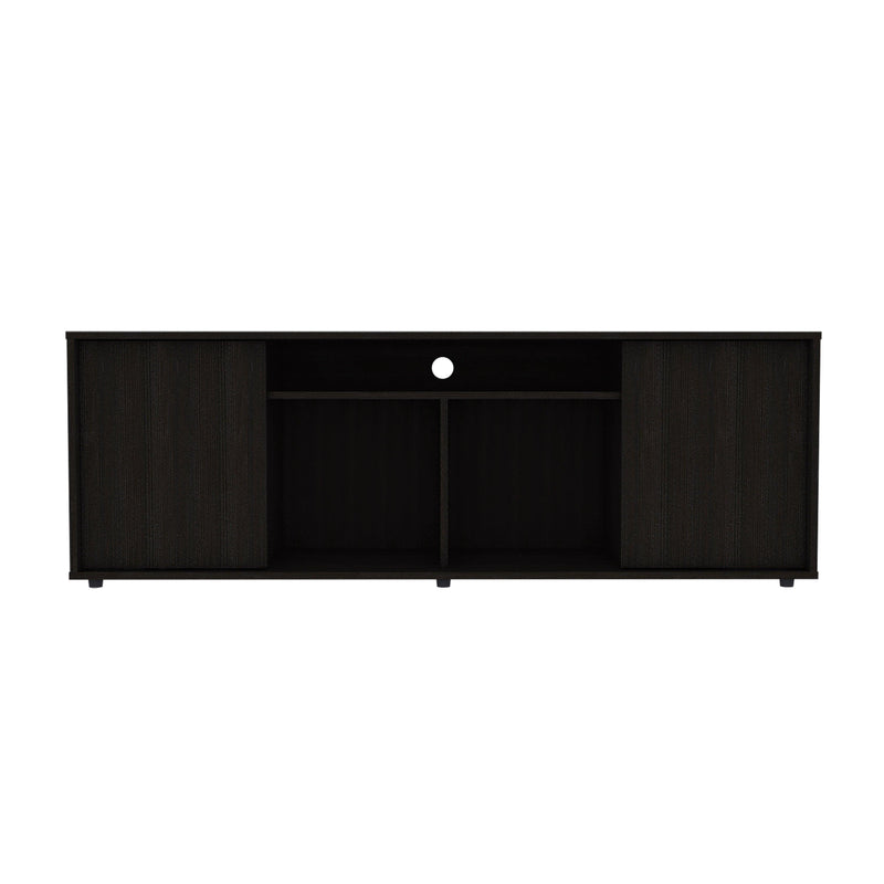 Falmouth Rectangle 3-Shelf TV Stand Black Wengue