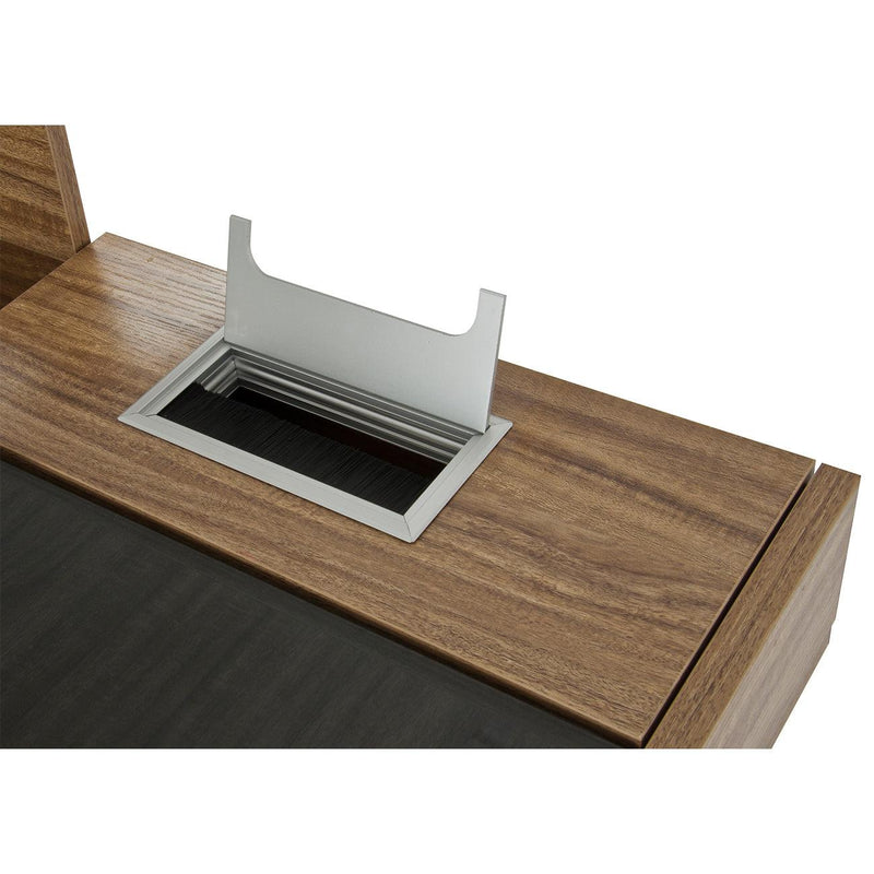 Techni Mobili Compact Computer Desk with MultipleStorage, Walnut