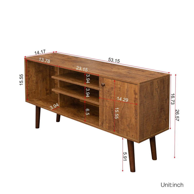 TV Stand Use in Living Room Furniture with 1Storage and 2 shelves Cabinet, high quality particle board,Walnut - Urban Living Furniture (Los Angeles, CA)