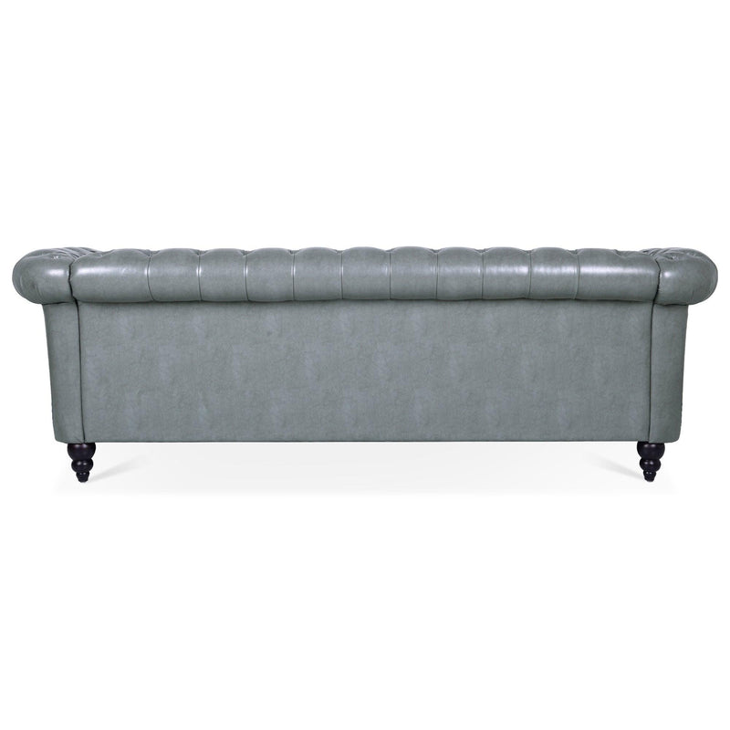 84.65" Rolled Arm Chesterfield 3 Seater Sofa. - Urban Living Furniture (Los Angeles, CA)